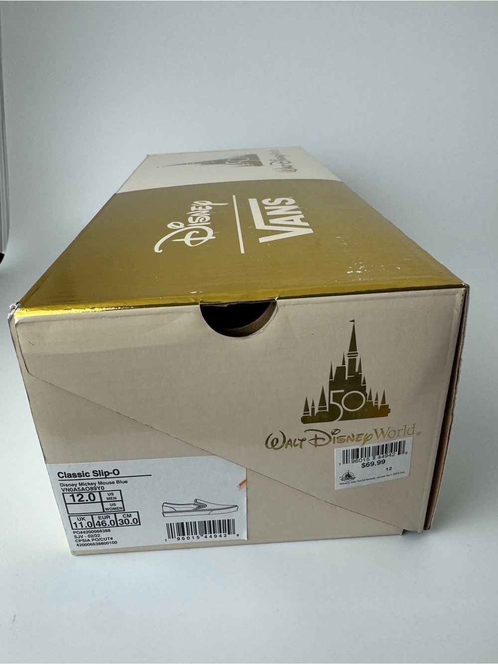Walt Disney World Vans Mickey Mouse Blue - Mens 12 (New in original box) - Picture 2 of 13